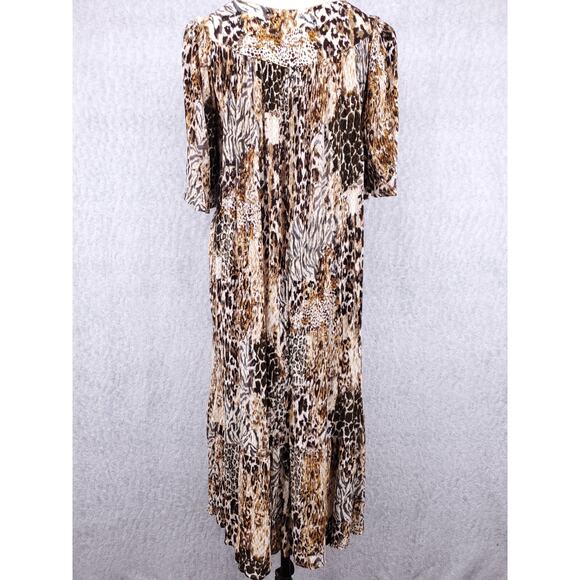 Patio Dress Sz S Animal Leopard Print Side Pockets MUMU Lounge Pullover Boho - Picture 11 of 13